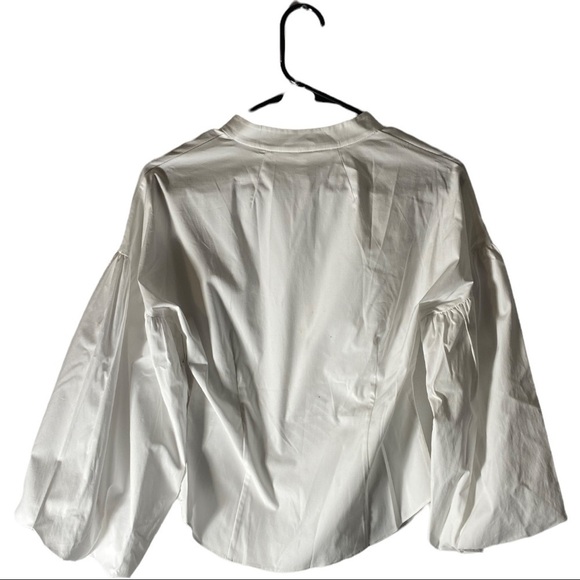 NWT VERONICA BEARD Aileen Puff Sleeve Poplin Blouse - Picture 5 of 7